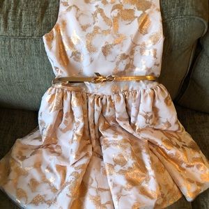 Children’s Place rose gold and cream dress
